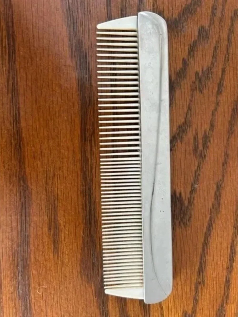 Studio Silversmiths Vintage Antique comb with pink roses